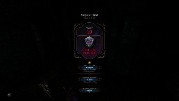 Baldur's Gate 3 Critical fail